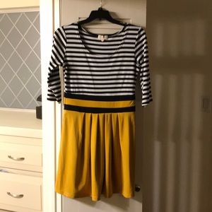 Black and gold dress